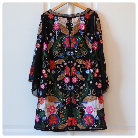 ALICE + OLIVIA Eleonora Embellished Floral Dress - Picture 11 of 14